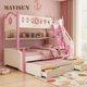 thumbnail image 2 of Wooden Bunk Bed For Children From 5 To 8 Years Old Northern European Style Modern Girl Bedroom Furniture Simple Kid's Bed My Lux Decor Round, 2 of 11