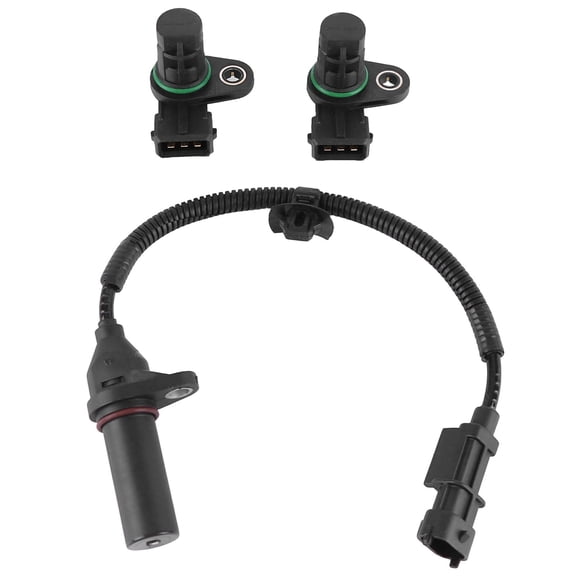 HUOEPU 3PCS Camshaft and Crankshaft Position Sensor Set Compatible for for Hyundai Elantra 2011-2017, for Kia Forte 2014-2016, for Hyundai Tucson 2014-2020, Replaces 3935023910, 39180-2B000