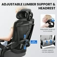 thumbnail image 4 of CONCETTA Ergonomic High Back Office Chair with Adjustable Lumbar Support, Headrest for Adults, Grey, 4 of 10