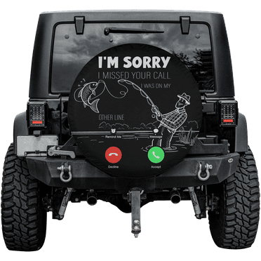 Lotusprinthandmade Fishing Life Spare Tire Cover Without Backup Camera Hole 6 Sizes (27 in.)