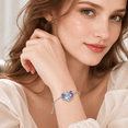 thumbnail image 2 of Dragon Bracelet with Heart Shaped Crystal Jewelry Gift for Women,Purple, 2 of 6