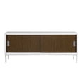 thumbnail image 3 of Walker Edison 60" Manhattan Wood TV Console with Sliding Doors - White Walnut, 3 of 4