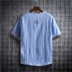 thumbnail image 4 of pstuiky camisetas de hombre, Camisa informal de manga corta con cuello en V para hombre, cómoda y a la moda. ropa de hombre xl, 4 of 4