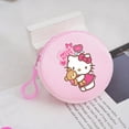thumbnail image 2 of Monedero de felpa de Hello Kitty, Mini billetera redonda de dibujos animados, monedero de Anime con cremallera, lindas bolsas de dinero para niñas, regalo de fiesta de cumpleaños para niños, 2 of 5