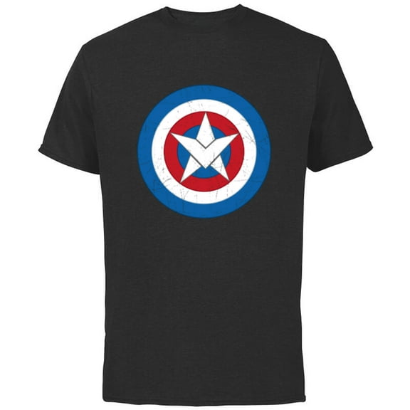 Marvel Captain America Symbol of Truth Sam Wilson Shield - Short Sleeve Cotton T-Shirt for Adults - Customized-Black