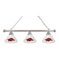 thumbnail image 1 of Holland Bar Stool BL3CHArknUn Arkansas Razorbacks 3 Shade Pool Billiard Light, Chrome, 1 of 1