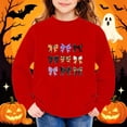 thumbnail image 5 of Taqqpue Kids Hoodies Halloween Graphic Print Long Sleeve Crew Neck Pullover Fleece Sweatshirt Fall Winter Cozy Tops for Boys Girls Size 1-12, 5 of 6