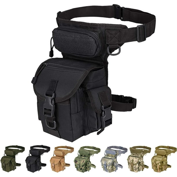 Bolsa tactica multifuncional para pierna cinturon de herramientas bolsa para muslo soporte militar para pierna camara de motocicleta bolsa de comestibles negro Walmart en linea