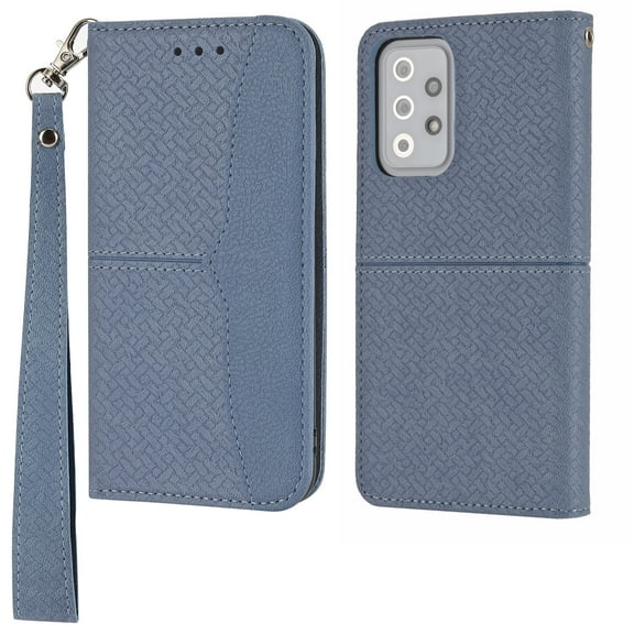 For Samsung Galaxy A53 5G Wallet Case PU Leather Credit Card Cash Pocket Slot Magnetic Flip Kickstand with Hand Strap Protective Cover For Samsung Galaxy A53 5G,Grey