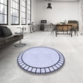 thumbnail image 4 of Ahgly Company Machine Washable Indoor Round Transitional Lavender Blue Area Rugs, 6' Round, 4 of 7