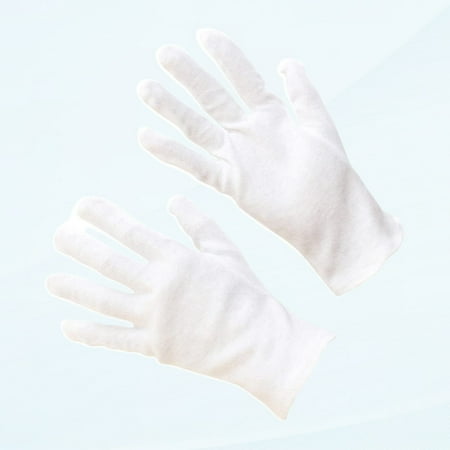 12 Pairs Laboratory Gloves Hand Muffs Cosmetic Moist Gloves Moist Gloves Warm Gloves Work Gloves Safety Gloves Warm Work Gloves White Gloves Labor Protection Cotton Work