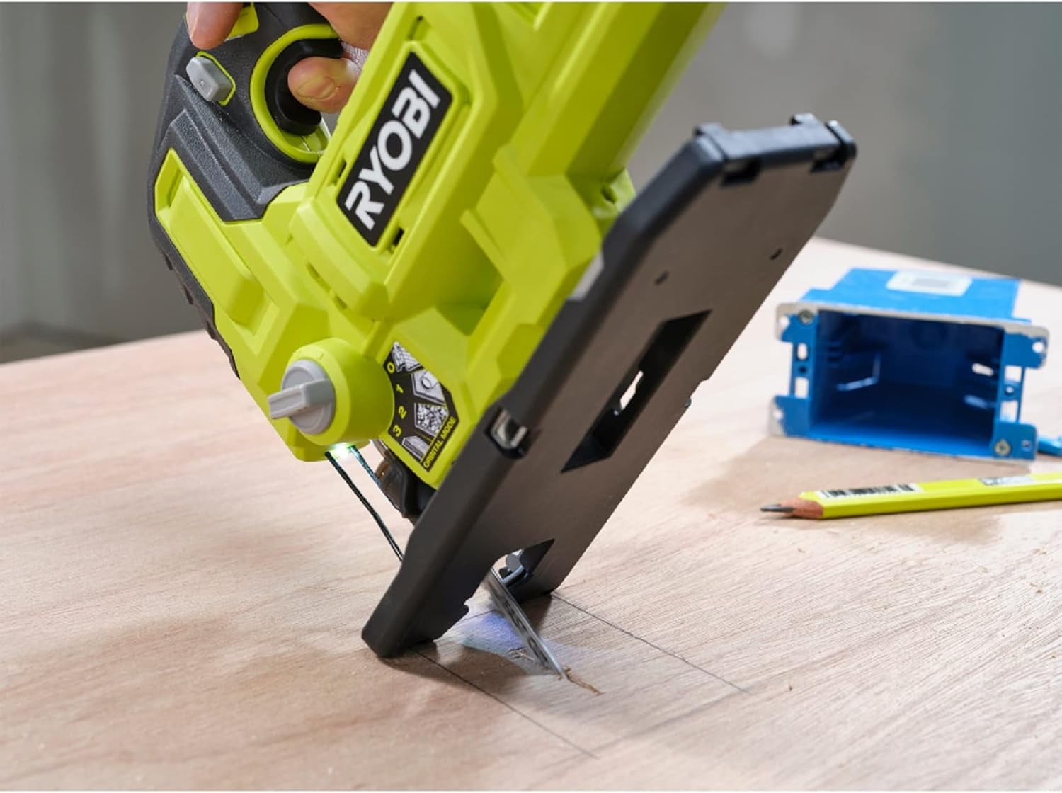 RYOBI ONE+ 18V Cordless Jig Saw (Tool Only) 18 VOLT, PCL525B, Green