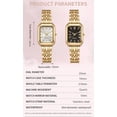 thumbnail image 4 of Watches for Women Wrist Watches Steel Strap Womens Watch Casual Fashion Simple Square Quartz Wristwatch, 4 of 6