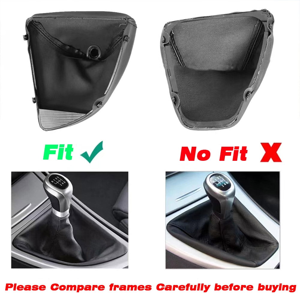 6 Speed Gear Shift Knob, Shifter Lever Boot Cover For BMW 1er E81 E82 E87 E88