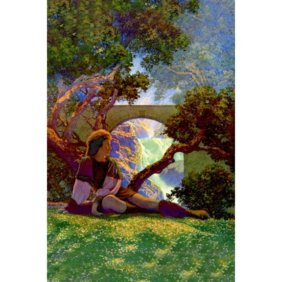 Art.com The Knave of Hearts in the Meadow Art Print by Maxfield Parrish, 16" x 24"