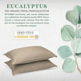 thumbnail image 6 of STYLINEN Pillowcase Queen Size 2pc Set (20"x30") - 100% Organic Eucalyptus Lyocell Tencel, Silky Soft & Smooth, Envelope Closure (2 Queen Pillowcase Set, Sand), 6 of 6