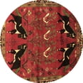 thumbnail image 1 of Ahgly Company Indoor Round Persian Brown Traditional Area Rugs, 7' Round, 1 of 4