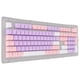 thumbnail image 1 of Teclas de teclado Bling Bling 107 Teclas rosa morado blanco, 1 of 12