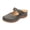 Gray, variant on Women Round Toe Cutout Mule Clogs, Buckle Ankle Strap Slip On Low Wedge Casual Shoes