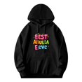 thumbnail image 1 of Men's Long Sleeve Hoodie Pullover Sweatshirt with Front Pocket Colorful ' BEST ABULA EVE ' Text Design Relaxed Fit Casual Style, 1 of 7