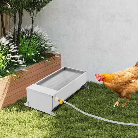 Animal Drinking Water Bowl With Float Valve Automatic Livestock Water Tank 7.5L