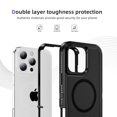 thumbnail image 3 of Dteck for iPhone 16 Pro Max Case with Camera Lens Protector, Compatible with MagSafe, Magnetic Heavy Duty Drop Protection Rugged Shockproof Touch Durable Phone Case with Invisible Kickstand 6.9",Black, 3 of 7