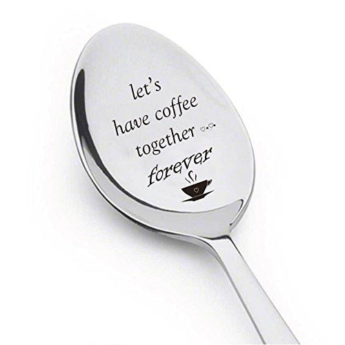 Cute Coffee Lovers Spoon Gift for Uncle Birthday Fathers Day Christmas Gift Funny Uncle s Coffee Spoon Engraved Stainless Steel Uncle Gifts from Niece Nephew 
