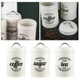 thumbnail image 1 of tredstone Kitchen Food Storage Canister Set 3 Pcs Coffee Tea Sugar Tins White, 1 of 8