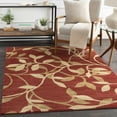 thumbnail image 2 of BoutiqueRugs Vancleave Contemporary Floral Area Rug - Modern Patterned Leaf Carpet for Living Room, Bedroom - Rust, Sage, Cream - 5'3" x 7'7" (5x7), 2 of 13