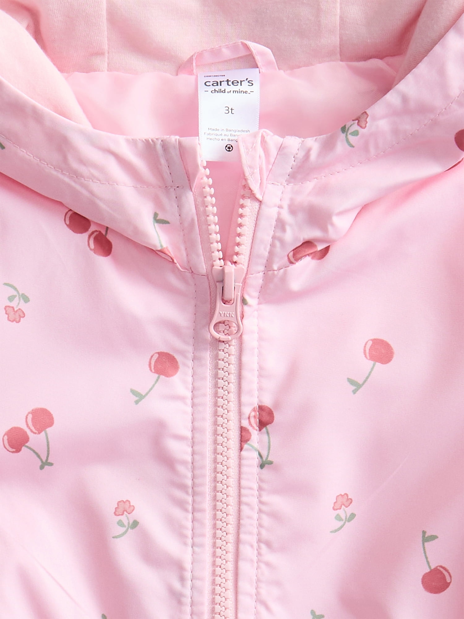 Carter's Child of Mine Toddler Girl Windbreaker Jacket with Hood, Sizes 12M-5T