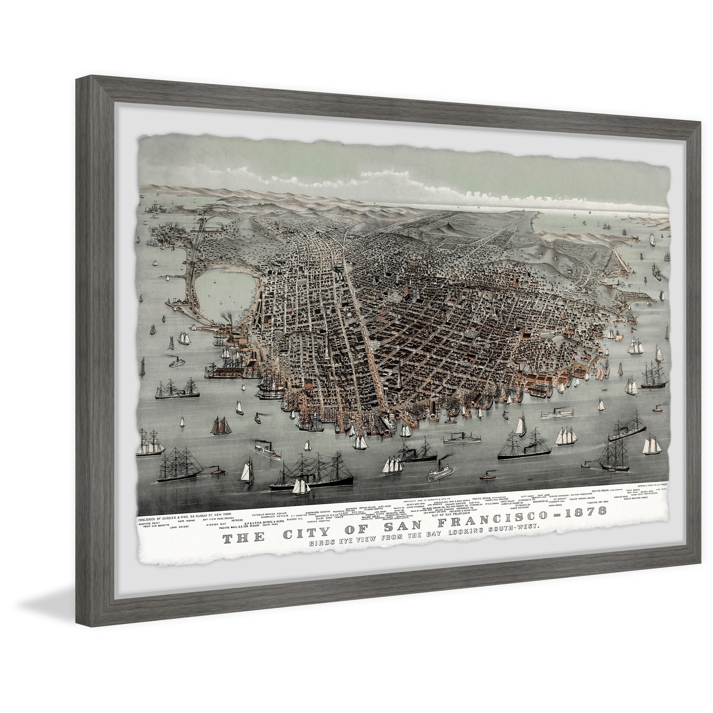 The City of San Francisco 8 in x 12 in Framed Painting Art Prints, by Marmont Hill