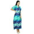 thumbnail image 3 of Bimba Women Long Cotton Kaftan Bohemian Nightgown Dress Maxi Caftan, 3 of 5