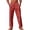 Deep Red_EF06, variant on Dwellite Men's Linen Pants Beach Casual Summer Lightweight Elastic Waist Drawstring Pant with Deep Pockets Green M