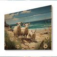 thumbnail image 2 of Designart "Companionship by the Coastal Port" Animals Print on Natural Pine Wood, 2 of 5