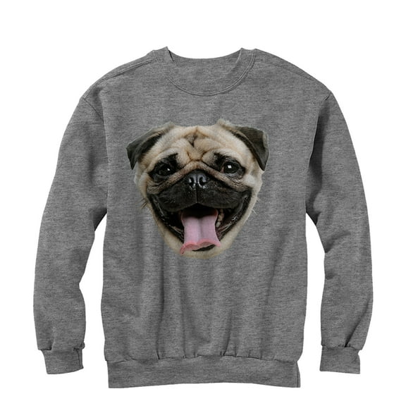 Men's Lost Gods Pug Time Sweatshirt Athletic Heather Large