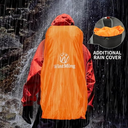 WintMing 75L Hiking Backpack with Rain Cover - Waterproof Camping Backpack for Men and Women