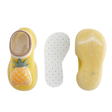 

Cathalem Cute Shoes Fir Girls Toddler Kids Baby Boys Girls Shoes First Walkers Cute Cartoon Antislip Shoes Socks Shoes Yellow 12 Months