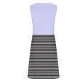 thumbnail image 5 of MIUOWANP Women's Summer Halter Casual Dress Striped Print Sleeveless V-Neck Strapless Dress Size L(8)Purple, 5 of 5