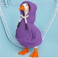 thumbnail image 5 of SLYNSHome Desk Goose Outfits Purple Hoodies Tabletop Goose Accessory Mini Porch Goose Costume Magnetic Goose Statue Clothes for Table Decor, 5 of 6