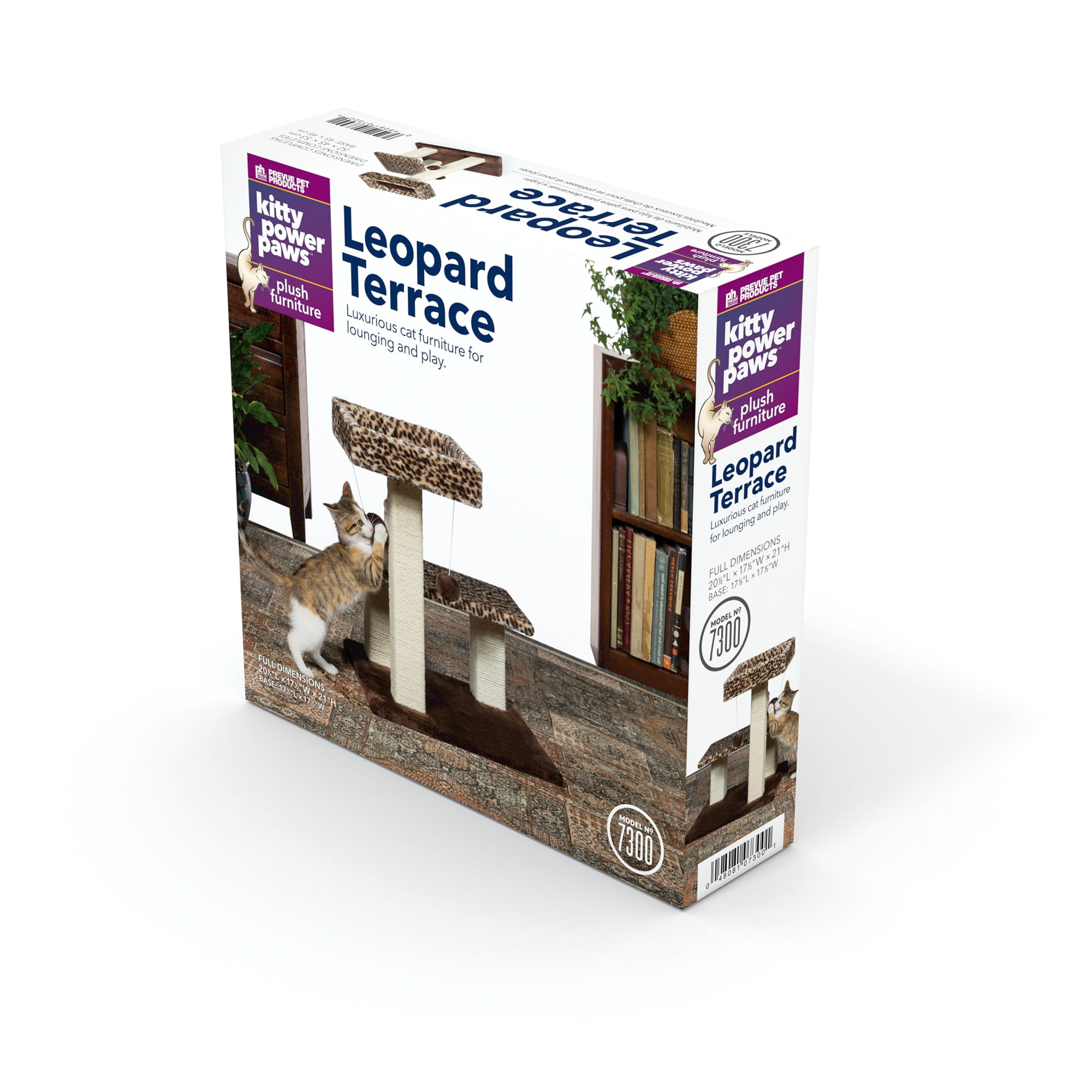 Prevue Pet Products Kitty Power Paws Leopard Terrace Cat Tree 7300