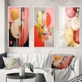 thumbnail image 1 of Designart "Serendipitous Circular Geometric Serenity IV" Modern Geometric Framed Wall Art Set Of 3 - Gold Abstract Frame Canvas Set For Living Room Decor, 1 of 6