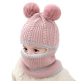 thumbnail image 1 of Guardurnaity Gorro con anillo para bebé, gorro pequeño cálido y Adorable durante todo el invierno, gorros largos con pompón para niños, suaves Sombreros, 1 of 6