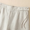 thumbnail image 4 of pbnbp Capri Pants for Women Casual Solid Basic Cotton Linen Stretch High Waisted with Pockets Capris, 4 of 4