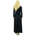 thumbnail image 5 of Bimba Black Ladies Maxi Muslim Abaya Rayon Dress Jilbab With Cotton Hijab-14, 5 of 5