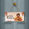 thumbnail image 2 of Happy Thanksgiving Abyssinian Welcome Thankful Fall Autumn Pumpkin Landscape Wood Sign Cat Lover Kitten Owner Gifts Hanging Wall Home Decor - 02021, 2 of 5