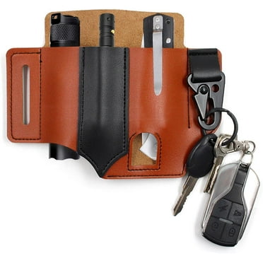 Leatherman Case Multitool Sheath For Belt Leather EDC Pocket Organizer With Flashlight Holster Pen And Keys For Flashlight Daily Outdoor Use Leather Multi Tool Sheath