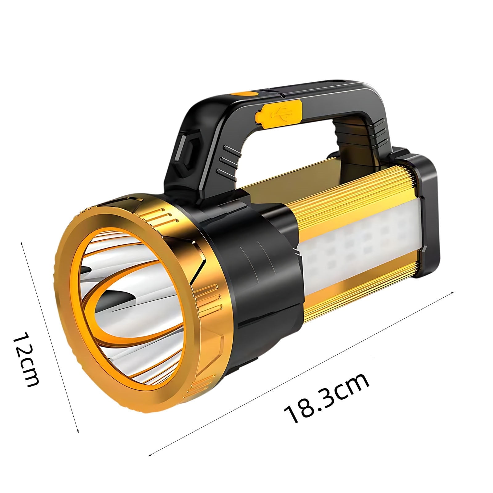 Luz de mano súper brillante Linterna de luz fuerte Carga Iluminación al aire libre súper brillante Lámpara de búsqueda portátil del hogar
