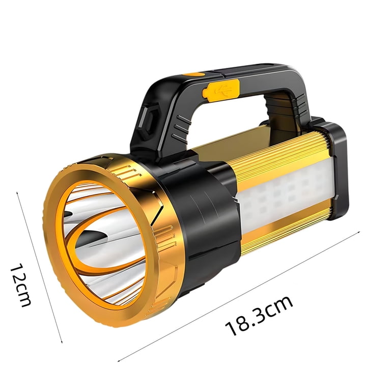 bright rechargeable searchlight handheld led flashlight Kmivo Spotlight, 2,000,000 Lumens Super Flashlight, Outdoor Spot Light with Cob Light and Solar Panelsfor Boating Camping : Tools & Home Improvement and everything in between PFSN professioner Powerful Flashlight Rechargeable