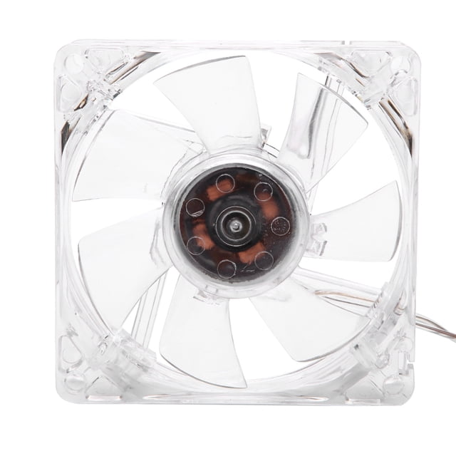 Ventilador de refrigeración USB de 8 cm con luz colorida y transparente, 5 V, para CPU y PC.