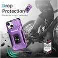 thumbnail image 4 of Funda para GANGXUN iPhone 13 Mini - Soporte metálico, Función magnética, Morado, 4 of 5
